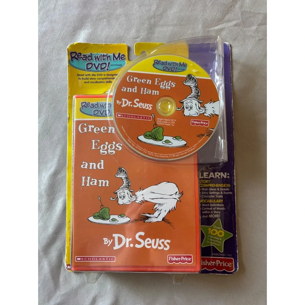 Fisher-Price Read With Me DVD Green Eggs and Ham Dr Seuss Scholastic H4665 2005